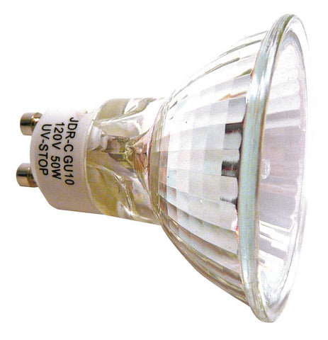 Satco&reg; Halogen Flood Lamp, Mr16, 50 Watts, 120 Volts, Gu10 Base, Uv Filter, 36 Degree Beam Angle