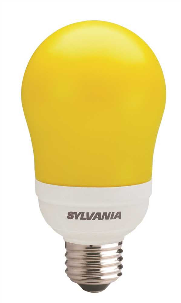 Sylvania Dulux&reg; El Encapsulated Compact Fluorescent Lamp, A19, Yellow, 14 Watt, Medium Base, 120 Volts