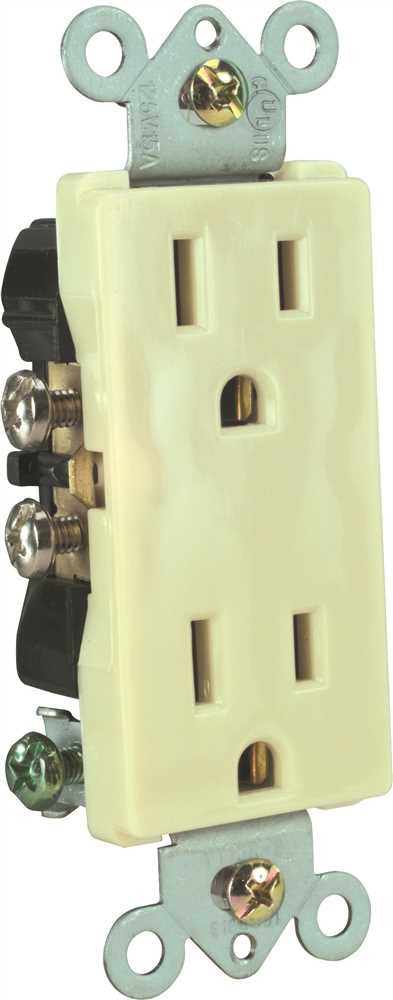 Preferred Industries&trade; Grounding Receptacle, 15 Amps, 125 Volts, Ivory