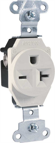 Single Receptacle 20a 250v White