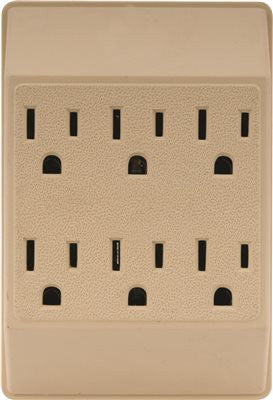 Grounding Tap 6 Outlet Ivory