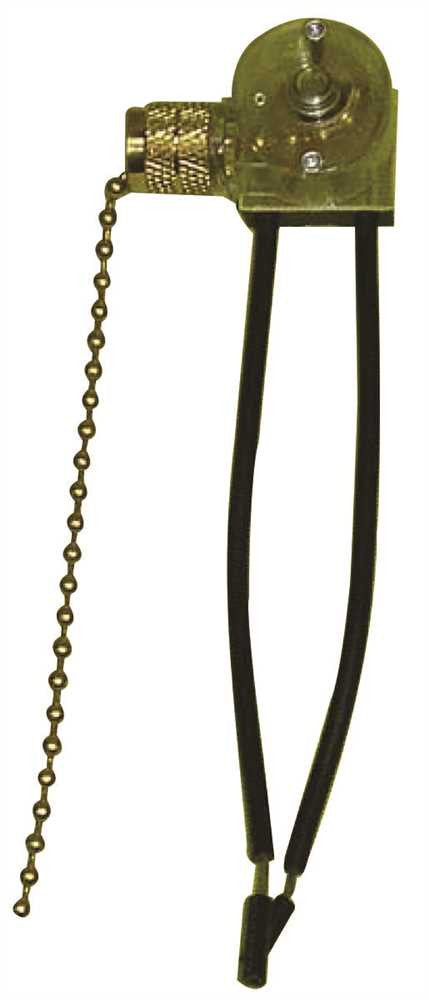 Preferred Industries&trade; Compact Single Circuit Bakelite Canopy Pull Chain Switch