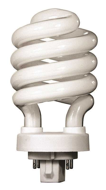 Satco Spiral Compact Fluorescent Lamp , 13 Watt, 2700k, 82 Cri, G24q-1, 120 Volt