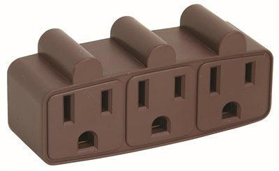 Triple Tap 3 Prong Recptacle Brown