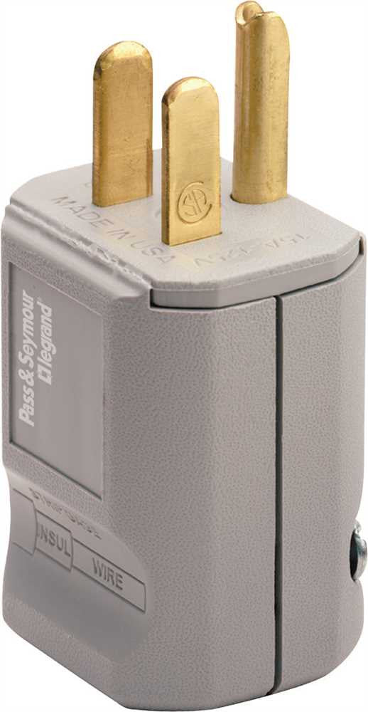 Hospital Grade Plug 3 Wire Male 15 Amps