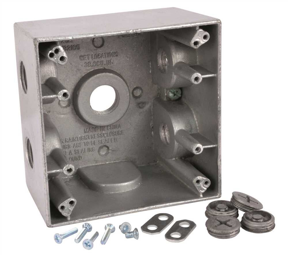 Aluminum 2 Gang Deep Weatherproof Box Five 1-2" Holes With Lugs