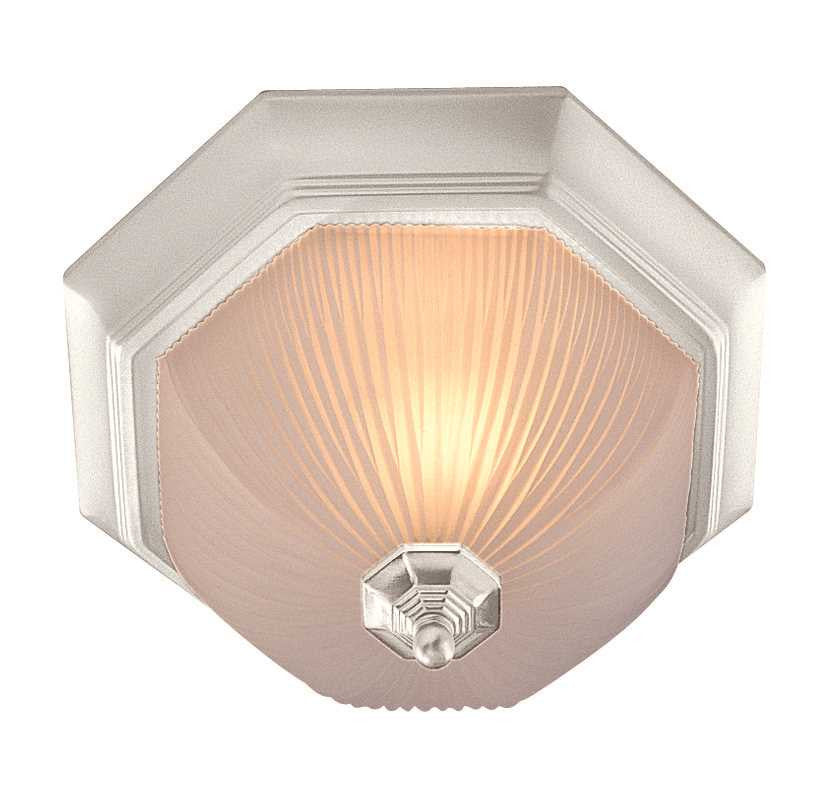 Decorative Ceiling Fixture, Maximum One 60 Watt Incandescent Medium Base Bulb, 11", White