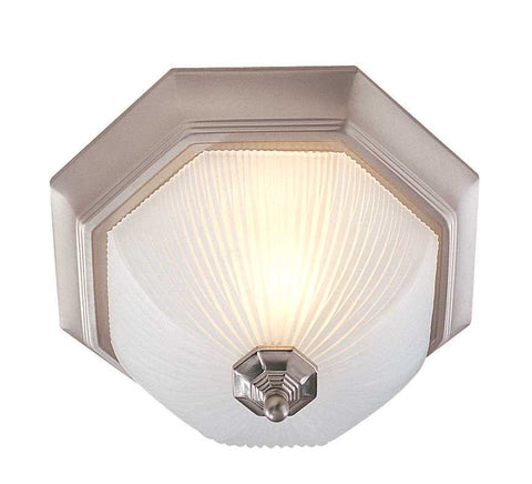 Decorative Ceiling Fixture, Maximum Three 60 Watt Incandescent Medium Base Bulbs, 15 In., Brushed Nickel