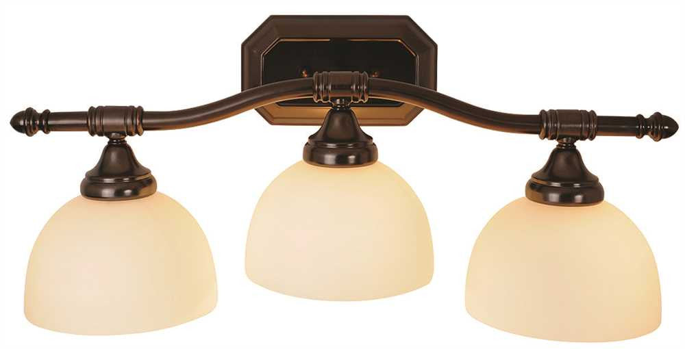 Decorative Vanity Fixture, Maximum Three 60 Watt Incandescent Medium Base Bulbs, 24 In., Oil Rubbed Bronze