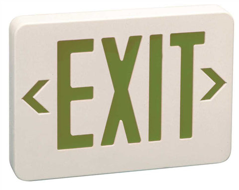 Monument Led Exit Sign Light Green, Ac Only