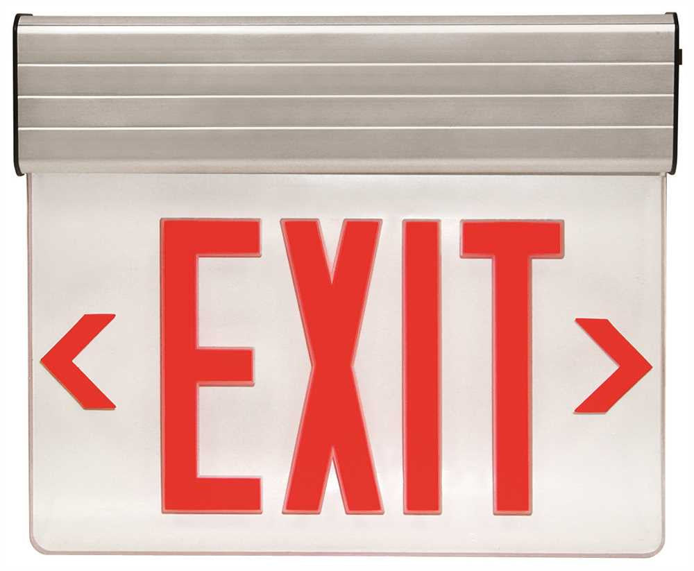 Monument Edge-lit Led Exit Sign Single Face