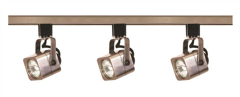 Nuvo&reg; 3-light Mr16 Square Track Lighting Fixture, Brushed Nickel, 48 X 3.75", Uses 3 50-watt Gu10 Base Lamps