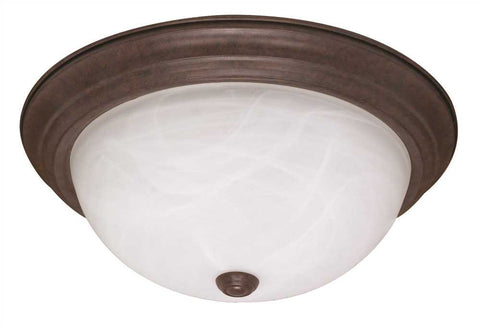 Decorative Ceiling Fixture, Maximum Two 60 Watt Incandescent Medium Base Bulbs, 13-1-4 In., Oil Rubbed Bronze