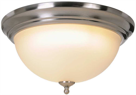 Sonoma&trade; Flush Mount Ceiling Fixture With One 30 Watt Compact Type Fluorescent Lamp, 15-1-2 In., Brushed Nickel