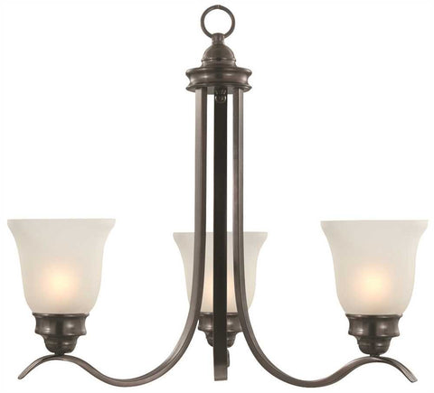 Sanibel&trade; Chandelier Ceiling Fixture With Three 13 Watt Compact Type Fluorescent Lamps, 24-3-4 In., Oil Rubbed Bronze