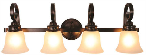 Sanibel&trade; Vanity Fixture With Four 13 Watt Compact Type Fluorescent Lamps, 321-2 In., Oil Rubbed Bronze