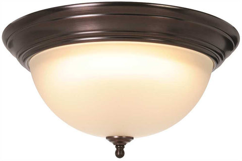 Sonoma&trade; Flush Mount Ceiling Fixture With 30 Watt Compact Type Fluorescent Lamp, 15-1-2 In., Oil Rubbed Bronze