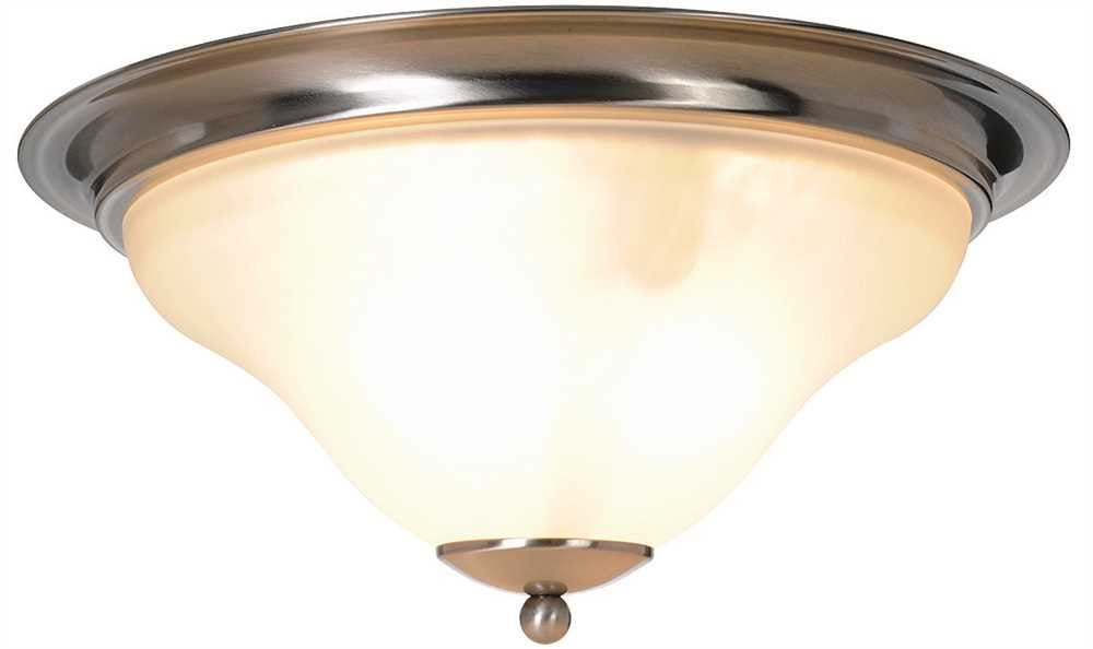 Sanibel&trade; Flush Mount Ceiling Fixture, Maximum Three 60 Watt Incandescent Medium Base Bulbs, 16 In., Brushed Nickel