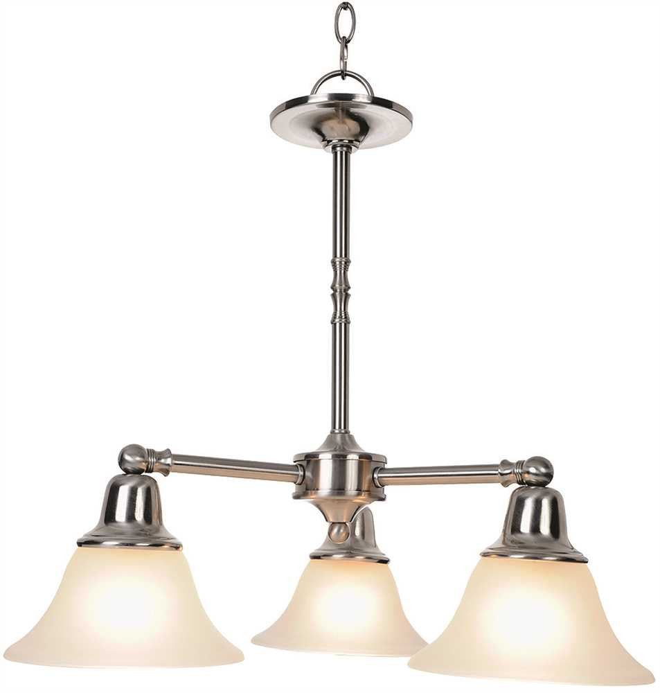 Sonoma&trade; Chandelier Ceiling Fixture, Maximum Three 60 Watt Incandescent Medium Base Bulbs, 22 In., Brushed Nickel