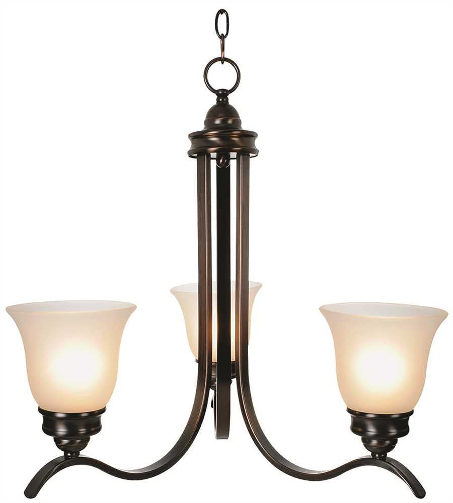 Sanibel&trade; Chandelier Ceiling Fixture, Maximum Three 60 Watt Incandescent Medium Base Bulbs, 24-3-4 In., Oil Rubbed Bronze