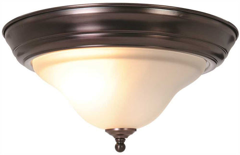 Wellington&trade; Flush Mount Ceiling Fixture Maximum One 60 Watt Incandescent Medium Base Bulb, 13-3-4 In., Oil Rubbed Bronze