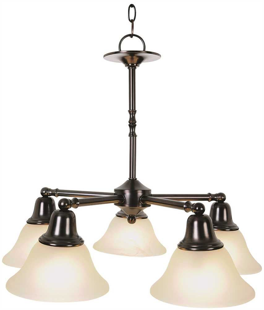 Sonoma&trade; Chandelier Ceiling Fixture, Maximum Five 60 Watt Incandescent Medium Base Bulbs, 24 In., Oil Rubbed Bronze