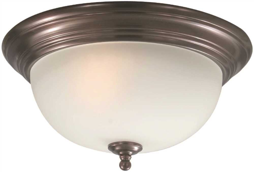 Sonoma&trade; Flush Mount Ceiling Fixture, Maximum Two 60 Watt Incandescent Medium Base Bulbs, 13-1-4", Oil Rubbed Bronze