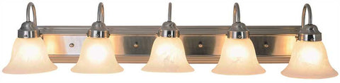 Lunar Bay Vanity Fixture, Maximum Five 100-watt Incandescent Medium-base Bulbs, Brushed Nickel