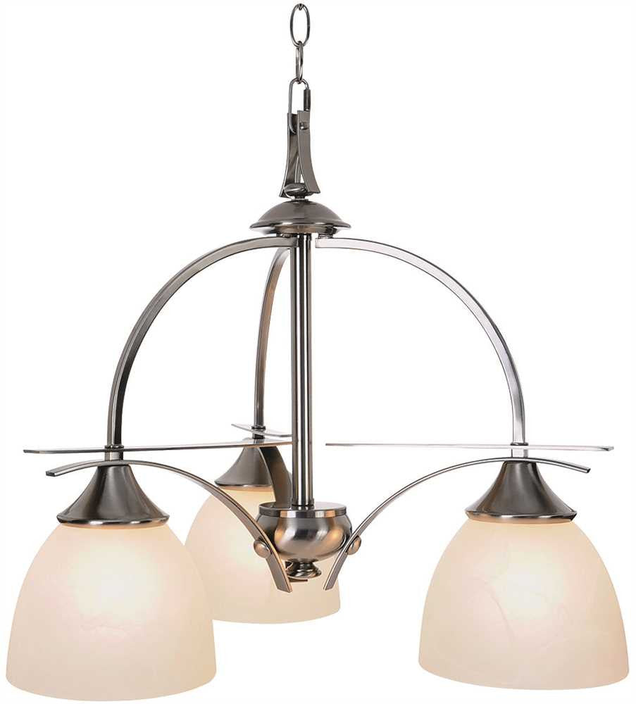 Durango Pendant Ceiling Fixture, Maximum Three 100 Watt Incandescent Medium Base Bulbs, 21-3-4 In., Brushed Nickel