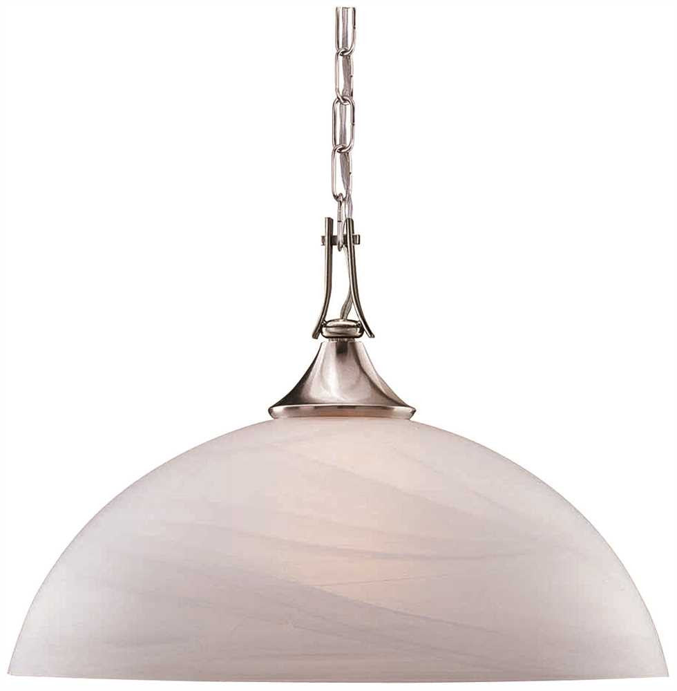 Monument Durango Pendant Ceiling Fixture, Maximum One 150 Watt Incandescent Medium Base Bulbs, 16 In., Brushed Nickel