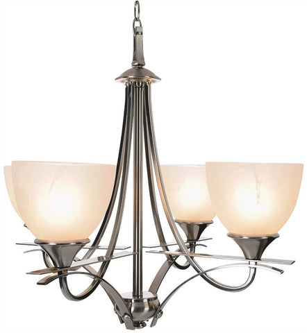 Durango Chandelier Ceiling Fixture, Maximum Four 100 Watt Incandescent Medium Base Bulbs, 24-3-4 In., Brushed Nickel