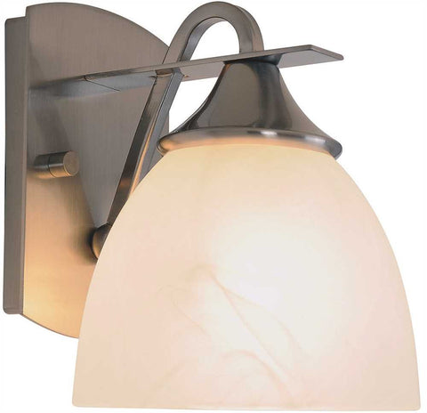 Durango Vanity Fixture, Maximum One 100 Watt Incandescent Medium Base Bulb, 6-1-2 In., Brushed Nickel