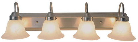 Lunar Bay Vanity Fixture With Four 13 Watt Gu24 Type Fluorescent Lamps, 30 In., Brushed Nickel