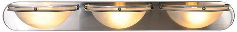 Contemporary Vanity Fixture With Three 13 Watt Gu24 Type Fluorescent Lamps, 36 In., Brushed Nickel