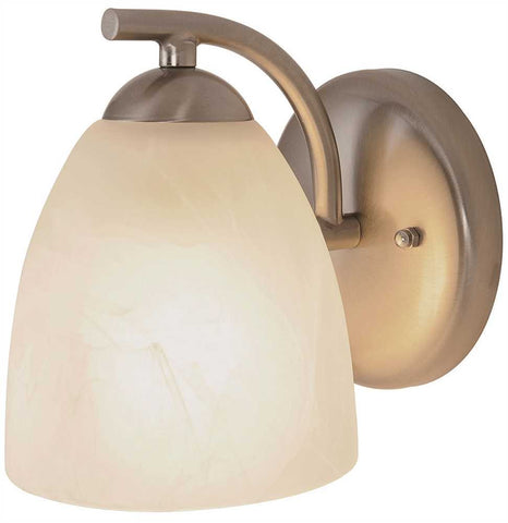 Contemporary Vanity Fixture With One 13 Watt Gu24 Type Fluorescent Lamp, 5 In., Brushed Nickel