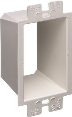 Arlington Single-gang Box Extender, Heavy-duty Plastic