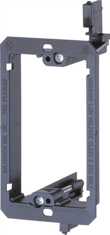 Arlington Low Voltage Mounting Bracket For Existing Construction, 1-gang, Black