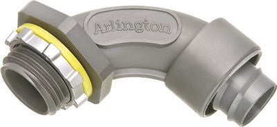 Arlington Screw-on 90 Degree Non-metallic Connector, Liquid-tight, 1-2 In.