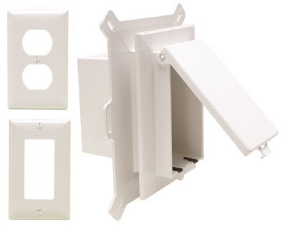 Low Profile In Box New Siding Recessed Electrical Box White Cover