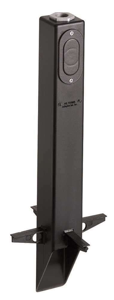 Outdoor Light Fixture Support Post 19-1-2 In. Black