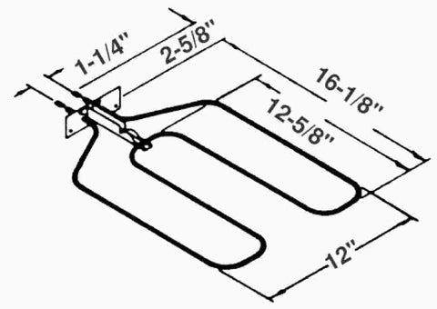 Bake Broil Oven Element For Ge&reg; Or Hotpoint&reg; Rp44x173