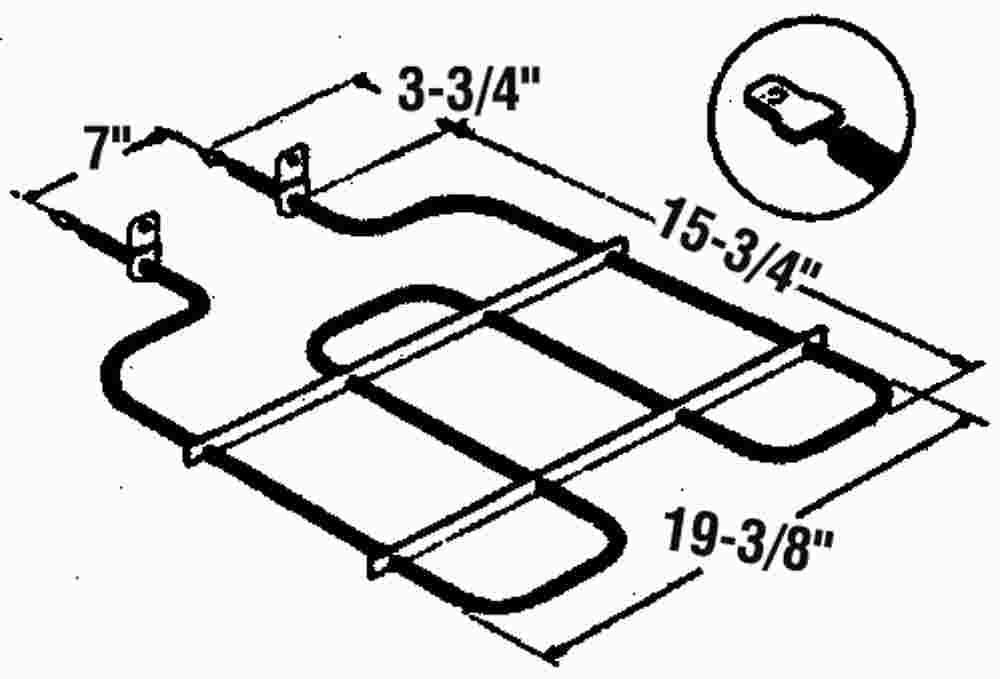 Bake Broil Oven Element For Whirlpool&reg; Or Roper&reg; Rp789