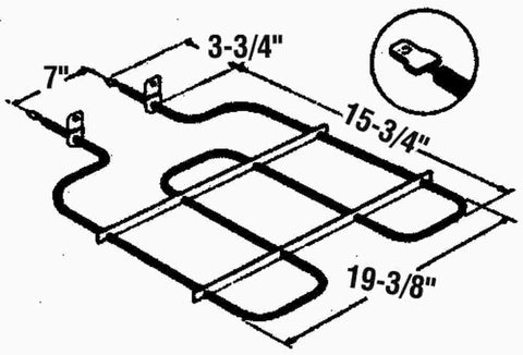 Bake Broil Oven Element For Whirlpool&reg; Or Roper&reg; Rp789