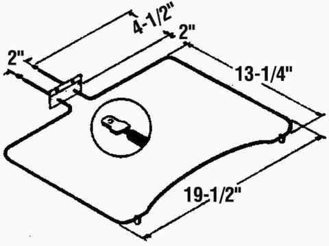 Bake-broil Oven Element For Whirlpool&reg;-roper&reg; Rp792