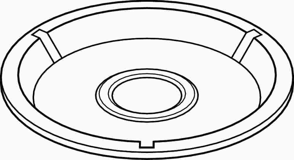 Gas Range Round Drip Pan Fits Caloric&reg; #97083, 7-1-2 In.