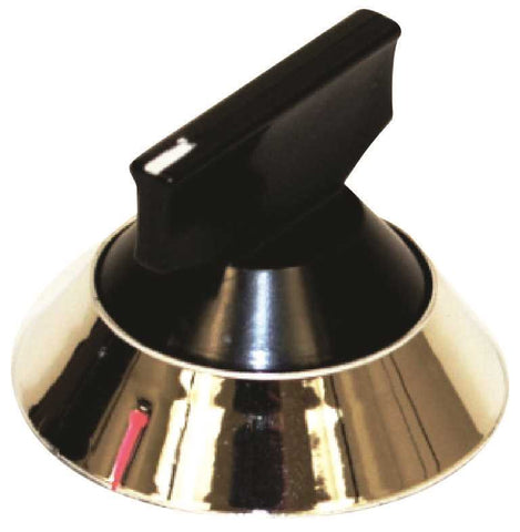 Surface Burner Knob, Black & Chrome, For Whirlpool&reg;