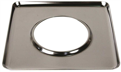 Gas Range Square Drip Pan Fits Whirlpool&reg; Ranges, Chrome, 7-3-4 In.