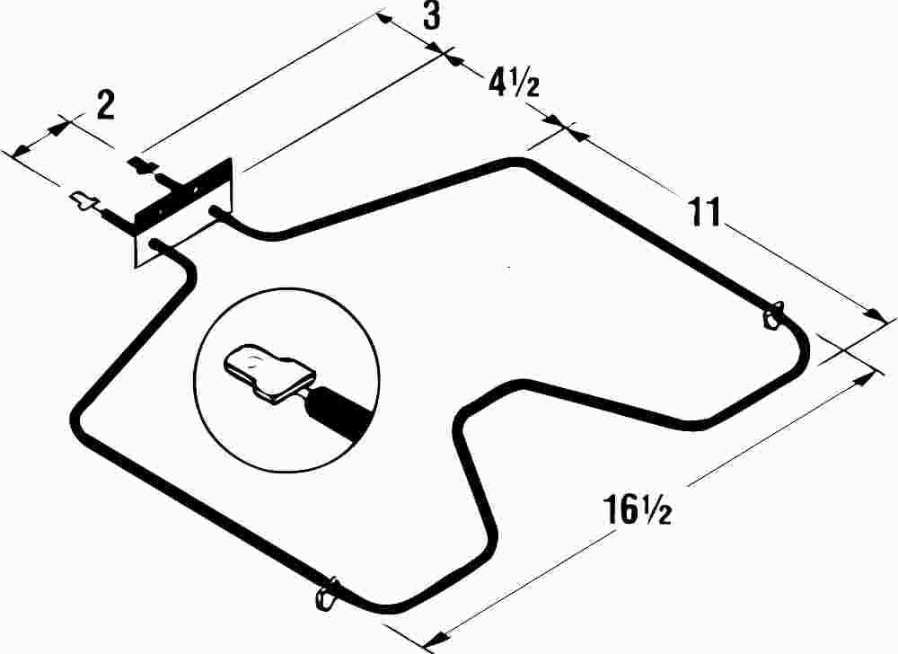 Oven Element For Whirlpool&reg;-rca&reg; 308180, Ch4836