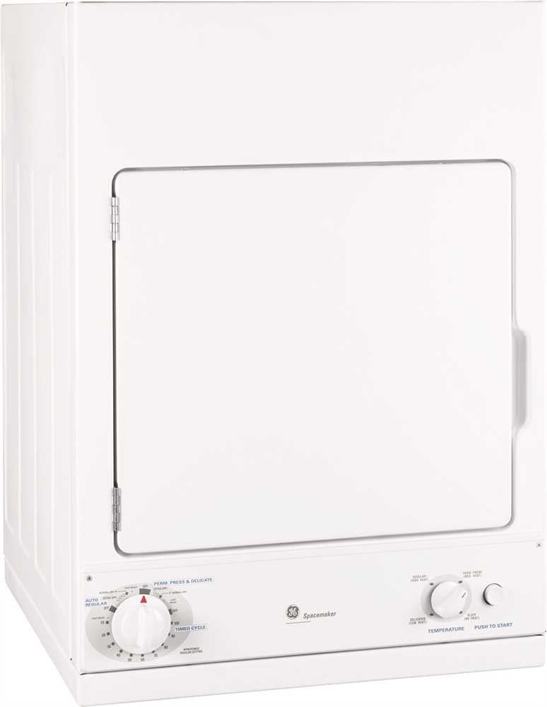 Ge Spacemaker&reg; 240 Volt 3.6 Cu. Ft.  Stationary Electric Dryer, White