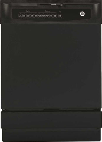 Ge&reg; Built-in 24-inch Dishwasher With Front Controls, Black, 5 Cycles - 5 Options